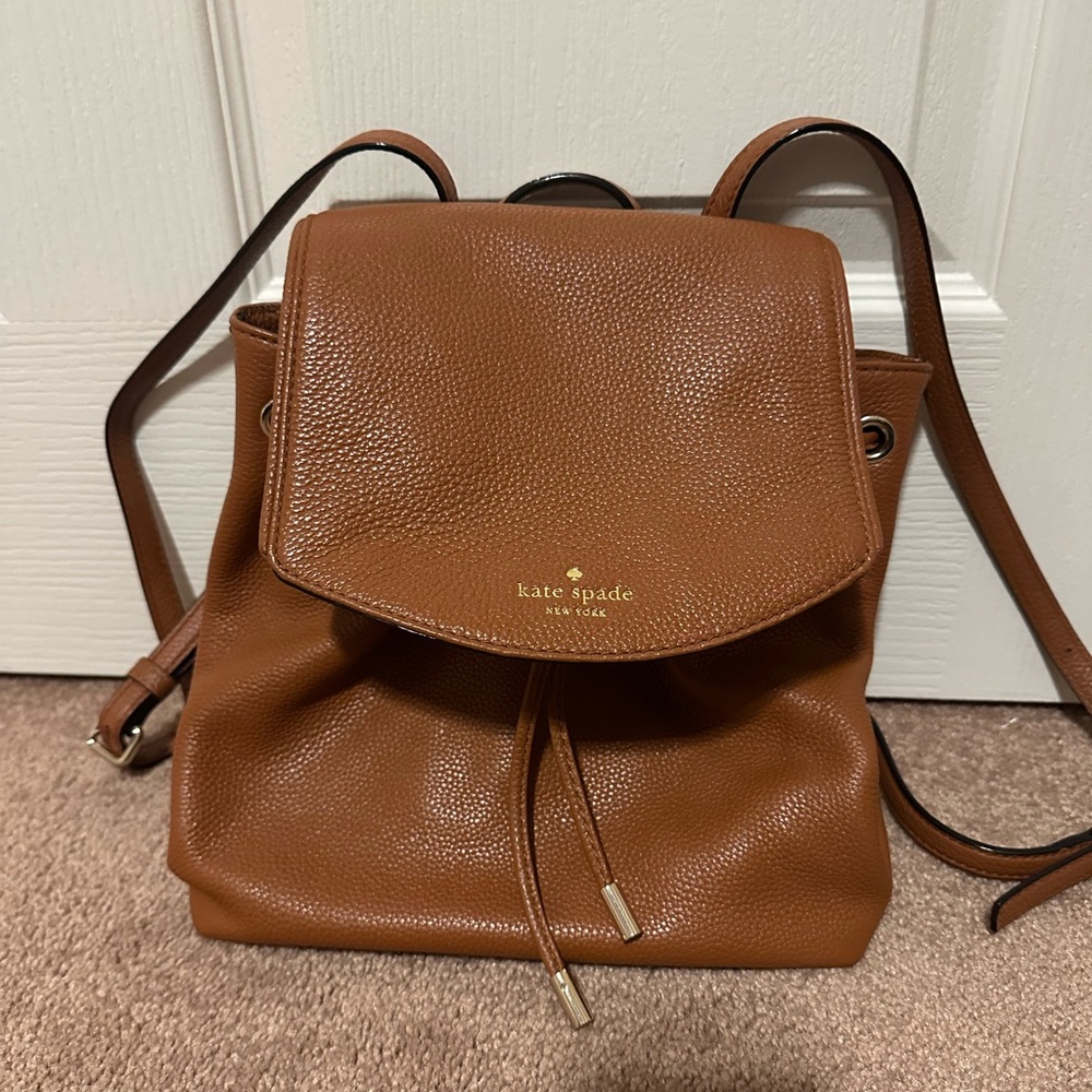 Kate Spade Tan Leather Backpack